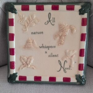 Festive Ceramic Plaque Nwot